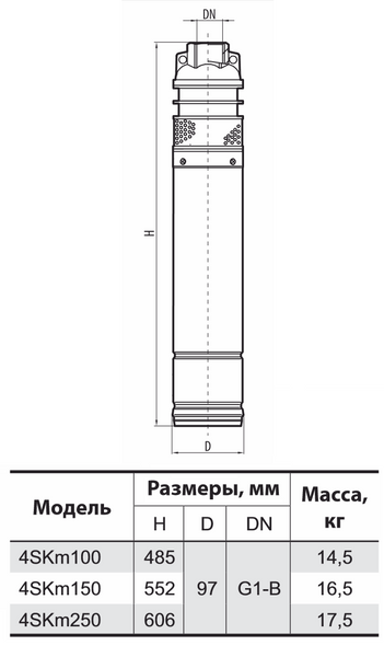 Свердловинний насос 4SKm100 (пульт керування, кабель 15м) "Спрут" 2399 фото